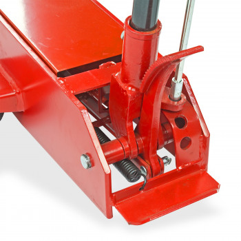 Die Starke Rückholfederdes Wagenhebers ermöglicht auch schnelles Arbeiten