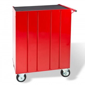 Die extra stabile Rückwand des Werstattwagens