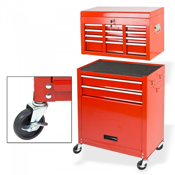 Die breiten Rollen des Wagens