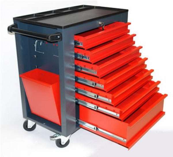 Der 7 Schubladen Werkstattwagen für Kleinteile
