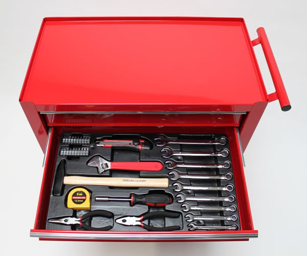 Die 2. bestückte Schublade des Bestückten Werkstattwagens