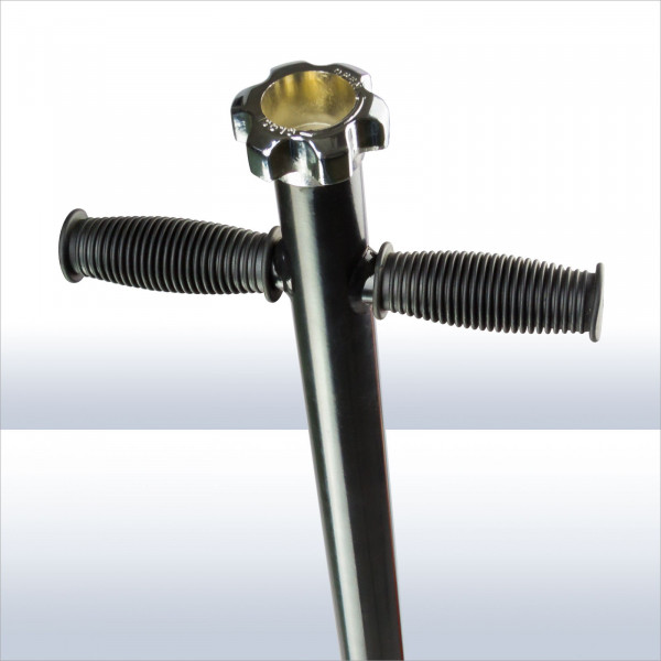 Der Wagenheber hat extra Gummierte Griffe